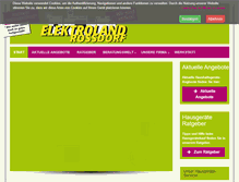Tablet Screenshot of elektroland-rossdorf.de
